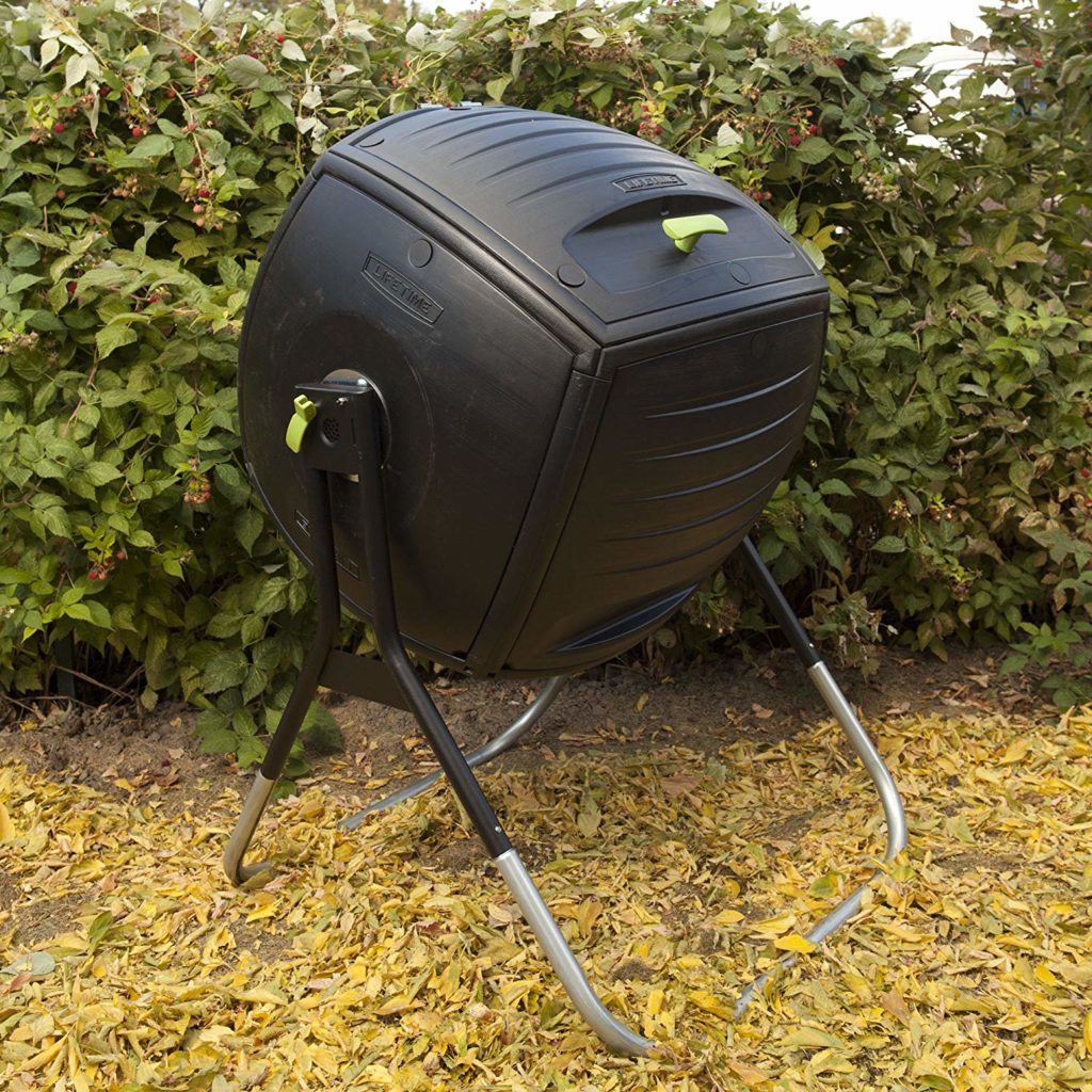 Lifetime 189 Litre (50 Gallon) Compost Tumbler Black BigaMart