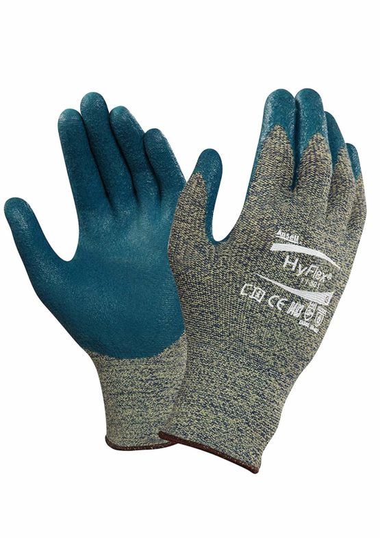 Ansell HyFlex 11-501 Cut protection gloves, mechanical protection, Blue, Size 7 (Pack of 12 pairs)