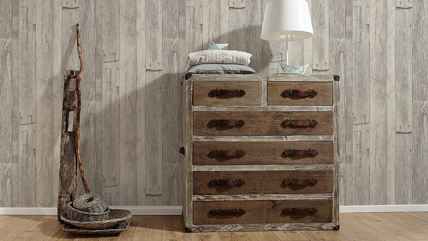 A.S. Creation 95931-1 10.05 x 0.53 m Wood Effect Wallpaper - Beige/Brown - Image 4