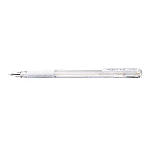 Pentel Hybrid Grip Gel Pen in Wallet of 6 Pieces - Gold, Silver, White, K118/6W12, 6 count (Pack of 1) - Image 2