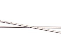 KnitPro 30 cm x 2 mm Nova Cubics Single Pointed Needles, Shiny Brass