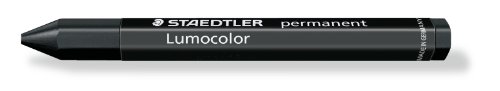 STAEDTLER 236-9 Lumocolor Permanent Omnigraph Smudge-Proof Universal Marking Crayon - Black (Pack of 12), 1 count (Pack of 12)