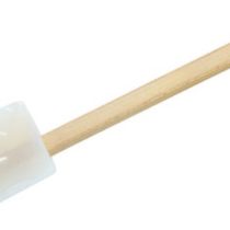 Fackelmann Spatula 32cm of Beech/Silicone, Beige/Transparent, 32 x 7.8 x 1.5 cm