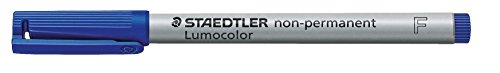 STAEDTLER Lumocolor Non-Permanent Fine Pens, Blue, Box of 10 - Image 2