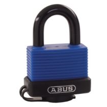 ABUS 70IB50 Marine Grade Aquasafe All Weather Shackle Padlock, Black/blue