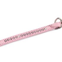 Nobby Crystal Double Row Collar, 42 cm, Pink/ White, Pink/White