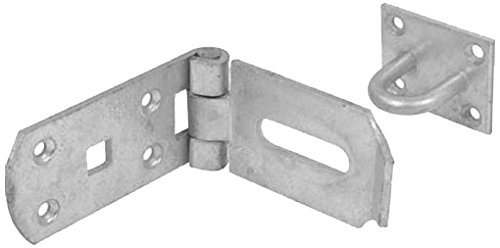 Merriway BH01757 Heavy Duty Hasp and Staple Secure Type, 90mm-Galvanised Steel, Grey