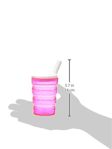 Performance Health Sure Grip 200 ml Non-Spill Pink Cup with Small Lid Aperture - Image 2