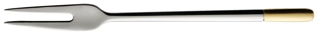Villeroy & Boch Ella Partially Gold Plated 183 mm Large Cold Meat Fork, Metal