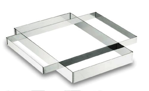 Lacor-68061-RECTANGULAR Frame 40X60X5 CMS. 18/10, Silver, One Size, 40 x 60 x 5 cm