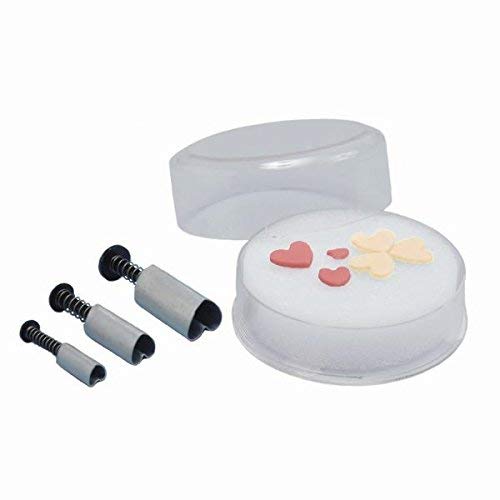 PME MH150 Plunger Cutters 3 kg-Heart Shape, Set of 3, Transparent