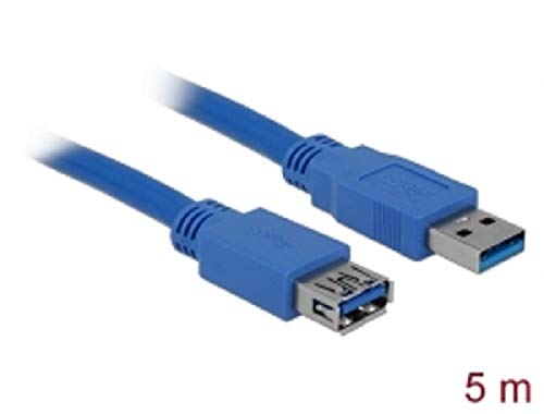 DeLOCK Extension Cable USB 3.0 A/A Male/Female 5m, Black, Red, Yellow, Multi, 5 Meters