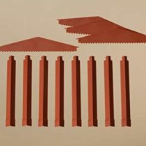 Auhagen 80400 Gables and Corner Pillars Red Modelling Kit