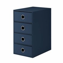 Rössler Soho 4 Drawer Filing Storage Box - Navy Blue