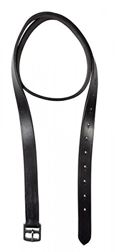 PFIFF 101222 Stirrup Straps Stainless Steel Buckles Pony Black 1 Pair