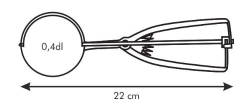 Tescoma Mechanical Ice Cream Scoop Presto, 5cm, 420214, 25 x 8.5 x 3 cm - Image 2