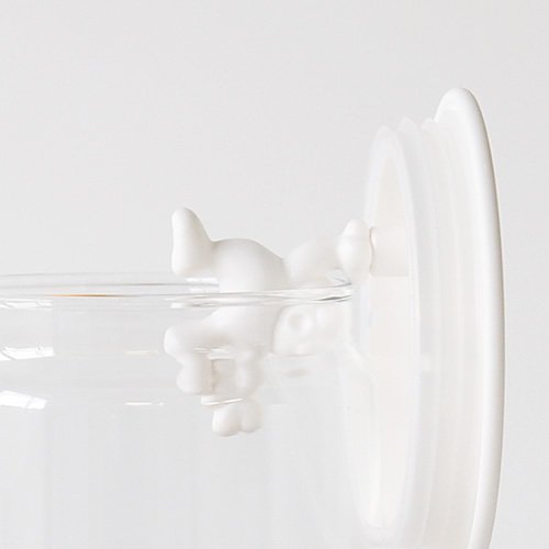 Alessi AMDR06 W Glass Gianni Jar A Little Man Holding On Tight Large Kitchen Box with Hermetic Lid in Thermoplastic Resin - Image 4