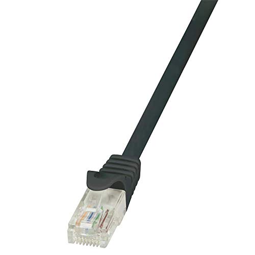 LogiLink CP2093U CAT6 U/UTP EconLine Ethernet Cable, Patch Cable, 10 Meter Length, Black