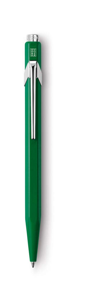 Caran d'Ache 849 Metal Range Ball Pen - Green, 1 count (Pack of 1), Green / Silver