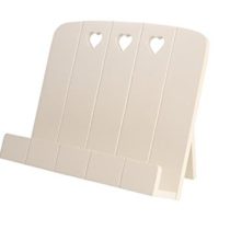T&G 10886 Colonial Home Foldable Cook Book Stand in Cream Painted Hevea, 28 x 8 x 24 cm