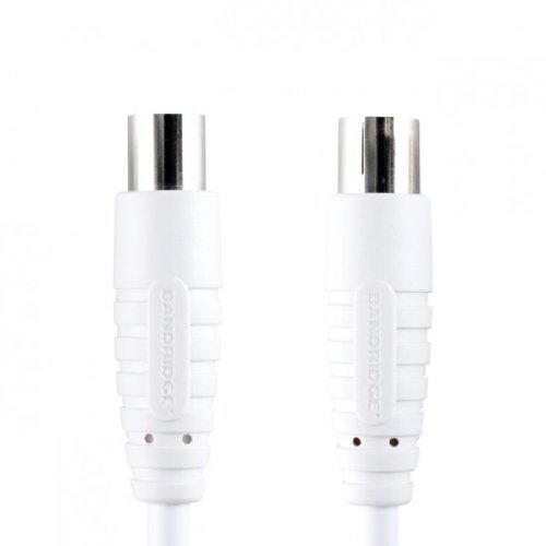 Bandridge 3m Digital IEC Coaxial Male to Female Video Cable for LCD/LED/Plasma TV's - White, 3 Meters