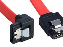 LINDY SATA Cable - Latching Right-Angled (90�) Connector 0.2m
