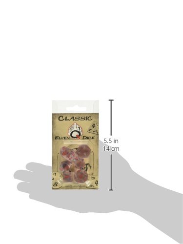 Q-Workshop QWOCLE16 Classic RPG Dice Transparent Blue/Red 7" Game Accessory, Multi-coloured, Standard - Image 2