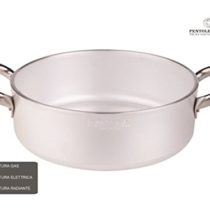 Pentole Agnelli ALMR110620 5 mm Professional Aluminum Pans, Low Radiant Cylindrical Casserole, 2.5 L