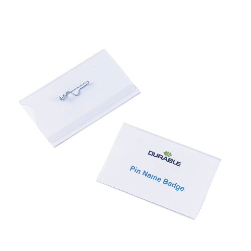 Durable Name Badge 54 x 90 mm with PinTransparent - Image 2
