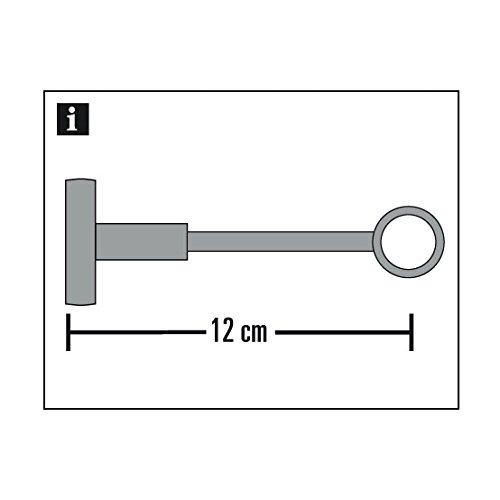 Gardinia Bracket with Mounting Plate for Curtain Rods 1-Rod Holder, Closed, Mounting Kit Included, Chicago Series - Image 2