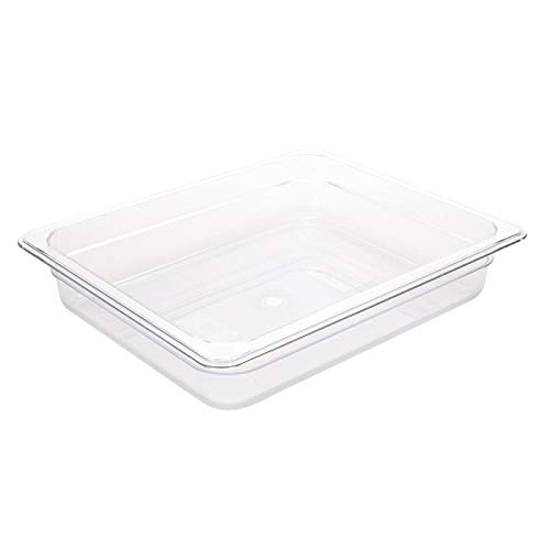 Vogue U228 Polycarbonate Gastronorm Container, 1/2 Size, Clear, 65mm