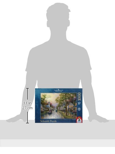 Schmidt Spiele, Thomas Kinkade: Hometown Morning (1000 pc), Puzzle, Ages 12+, 2. Scenic Settings - Image 4