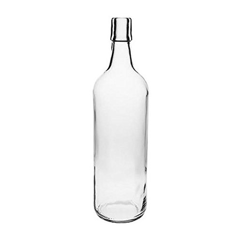 Viva Haushaltswaren 4 Glass Bottles 1 l with Swing Tops for Self-Filling incl. A White Filling Funnel Diameter 12 CM - Image 3