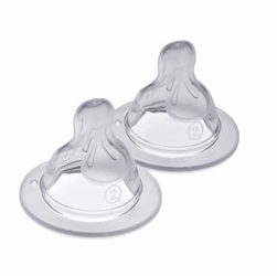MAM Teats Size 2, Suitable for 2+ Months, MAM Medium Flow Teats with SkinSoft Silicone, Fits All MAM Baby Bottles, Baby Feeding Essentials, Pack of 2