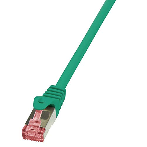 LogiLink CQ2035S CAT6 S/FTP PIMF PrimeLine Patch Cable, 1 Meter Length, Green, Green, 1 Meter Length