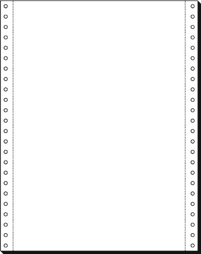 SIGEL 12237 Listing Paper, 12" x 240 mm, microperforated, 1-part, 70 gsm, blank, 2000 sheets, Colour White, a4