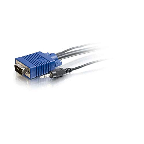 C2G Compact USB Powered VGA & 3.5mm AUX Audio Splitter Cable, Black - Image 2