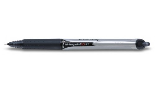Pilot V5 RT Retractable Liquid Ink Rollerball 0.5 mm (Box of 12) - Black, 1 count (Pack of 12)