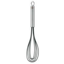 Rösle 95656 Kitchen Collection Flat Whisk, Silicone and Stainless Steel, Black