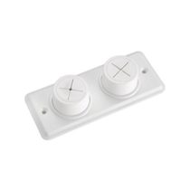 Merriway BH02004 Soft Rubber Push in Double Towel Cloth Holder Screw Fix-White (Pack of 1)