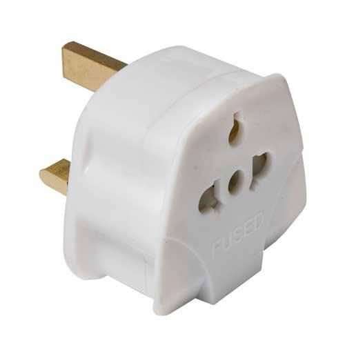 Safe and Sound UK SA6031 Visitor Electrical Adaptor, Single Socket Converts Plugs to a UK Plug Socket, White, 17 cm - Image 2