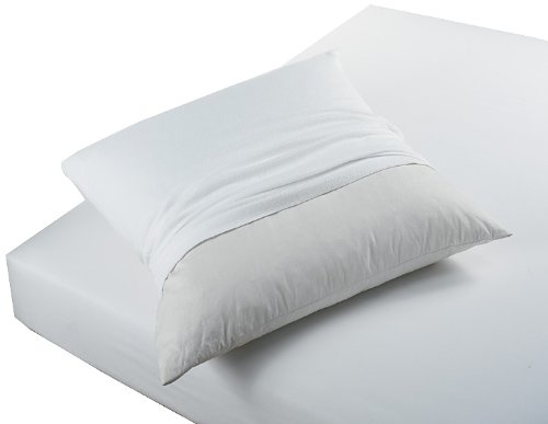 Douceur d'Interieur 50 x 70 cm Molleton Uni Pillow Cover, Blanc