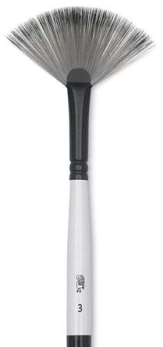 Winsor & Newton Artists' Acrylic Brush, Size 3, Fan, Transparent, #3 - Image 3