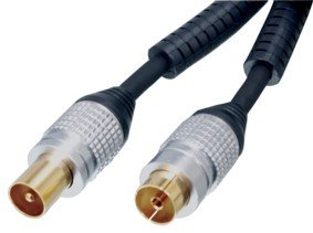HQ 2.5m Coax Cable with Gold Plated Plugs, 2.5 Meters