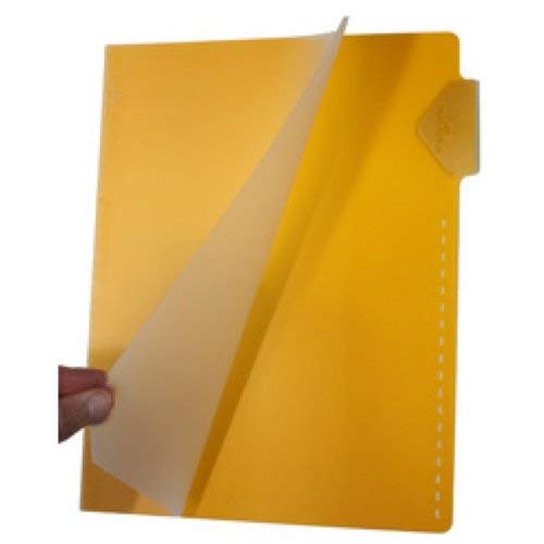 Durable 399604 Index Card / Document Pockets / 230/240 x 300 mm / with Snap-In Holes / Pack of 1 Containing 50 Items / Yellow - Image 2