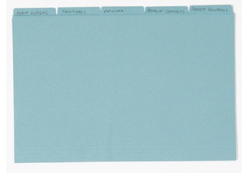 Exacompta, Ref FT170-BLUZ, Guildhall, Tabbed Folders, 345x240mm, 170gsm Lightweight Premium Manilla, A4 & Foolscap Documents - Image 3