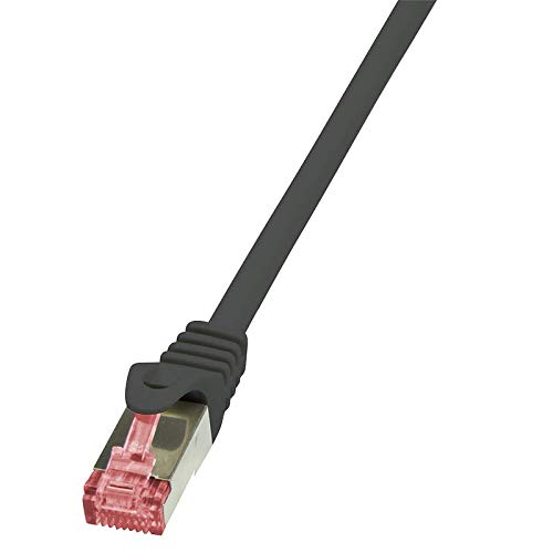 LogiLink CQ2023S CAT6 S/FTP Patch Cable, Black, 0.5 m