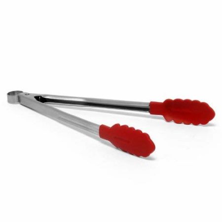 Cuisipro 30 cm Silicone Locking Tongs, Red - Image 4
