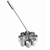 IBILI Rosette Mould Angled, Stainless Steel, Silver, 15 x 9 x 3 cm