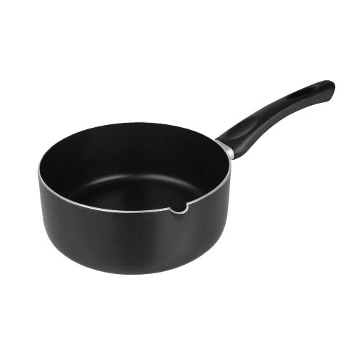 Ibili 411014 - Cazo con pico Inducta 14 cm, Black